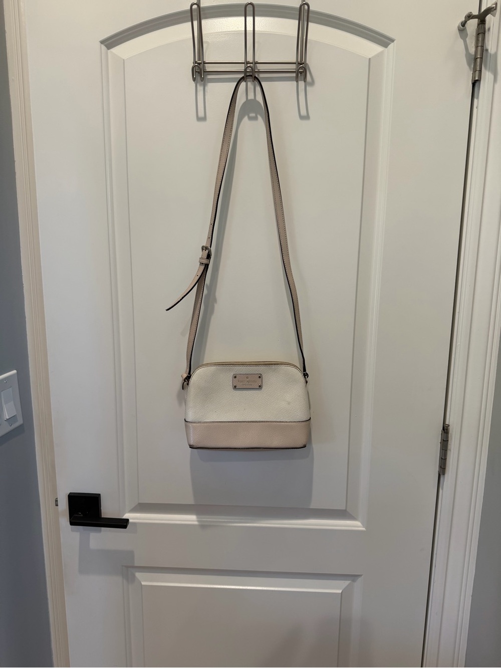 kate spade Cream Crossbody with Blush Trim and Adjustable Strap